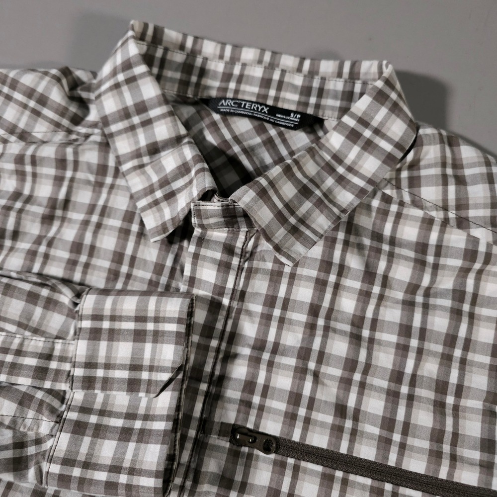 Arc'teryx Kaslo Shirt Men S Brown Plaid Long Sleeve Button Up‎ 23076